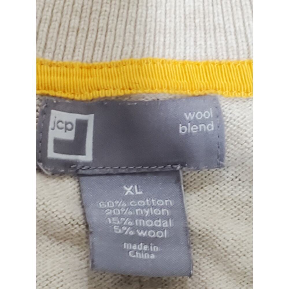 Jcp V-Neck Long Sleeve Wool Blend Womens Sweater Size XL - Picture 5 of 9